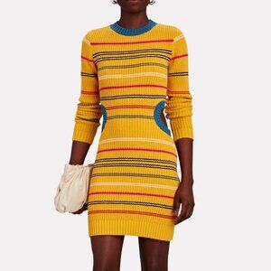 STAUD Seaway Knitted Stripped Dress